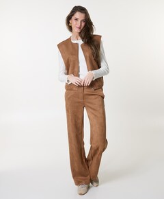 FQDUVA-PANTS dames broek bruin