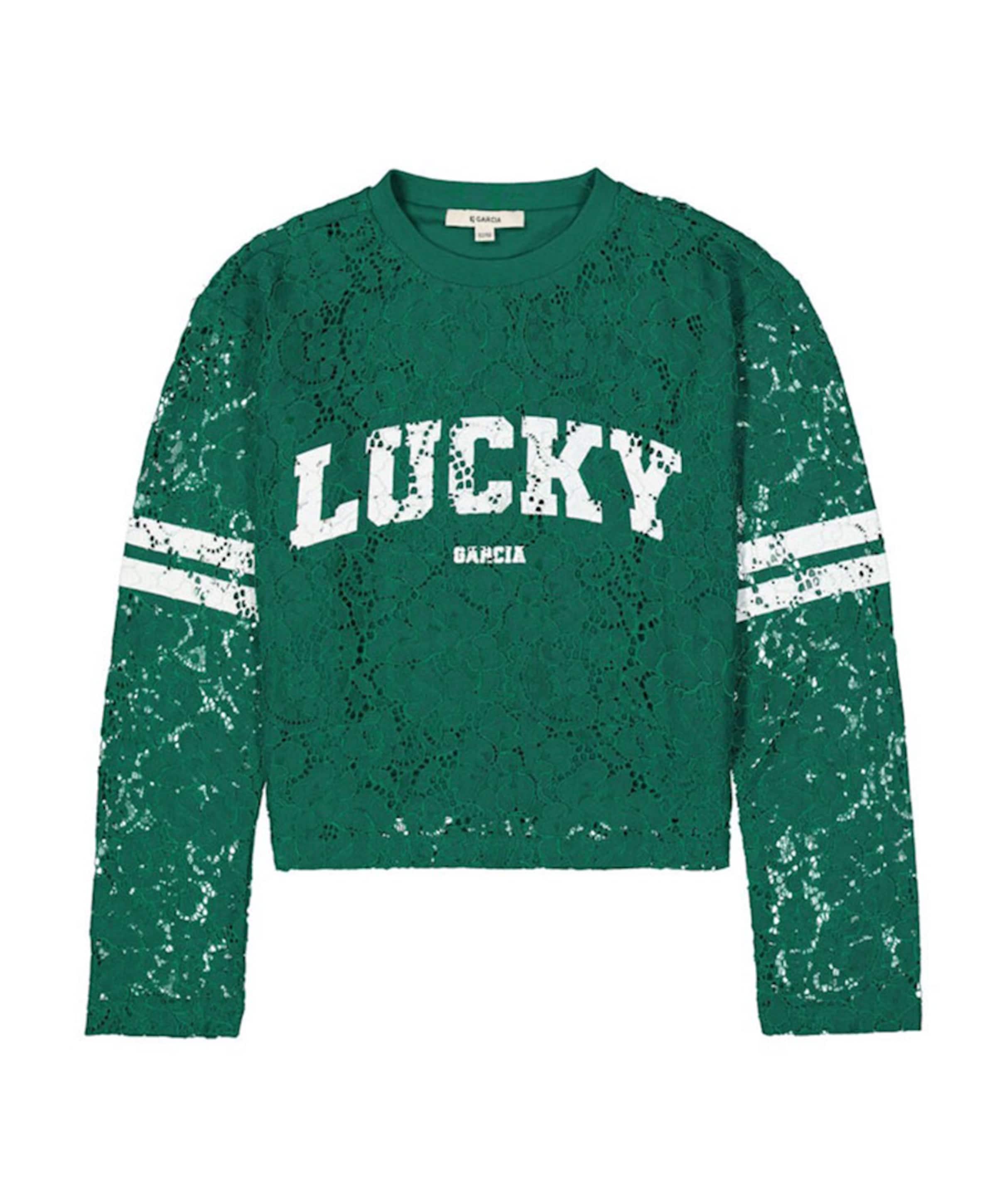 Meisjes longsleeve groen