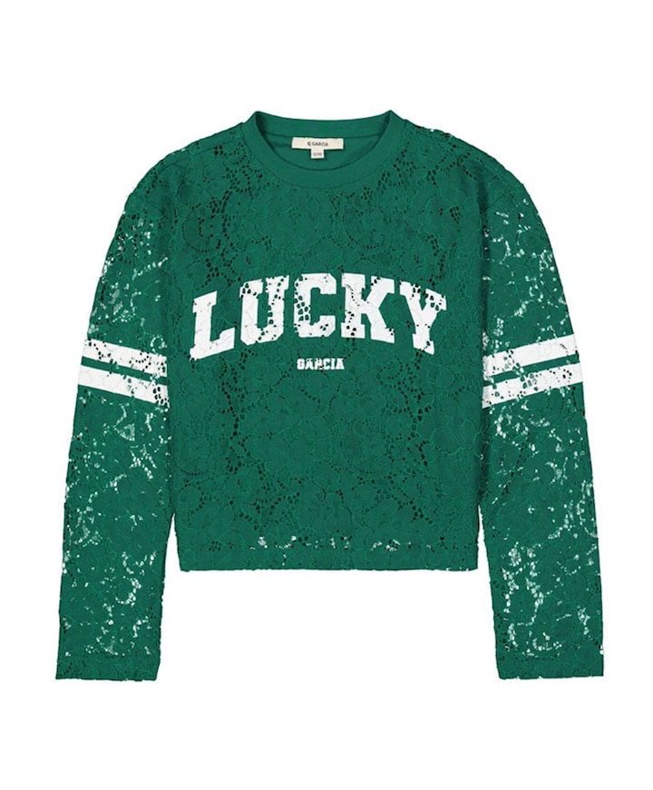 Meisjes longsleeve groen