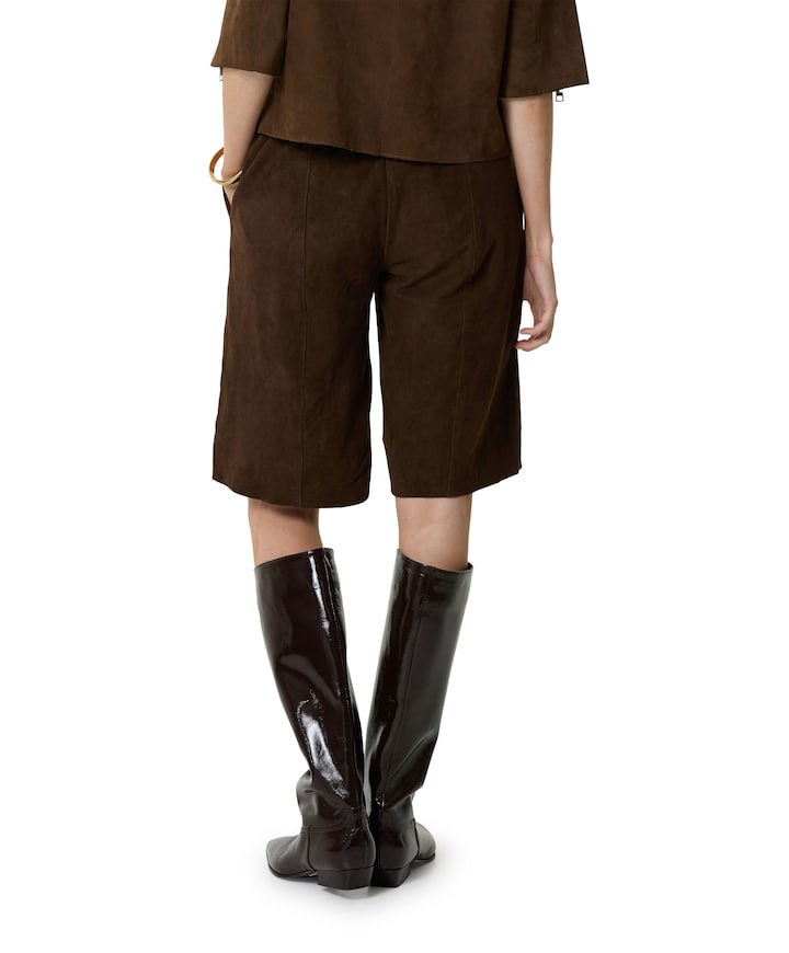 Suede Culottes dames bermuda bruin
