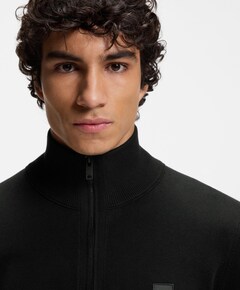 Heren trui met rits blauw