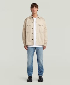 Heren overshirt beige