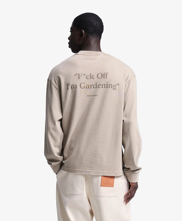 Heren longsleeve beige