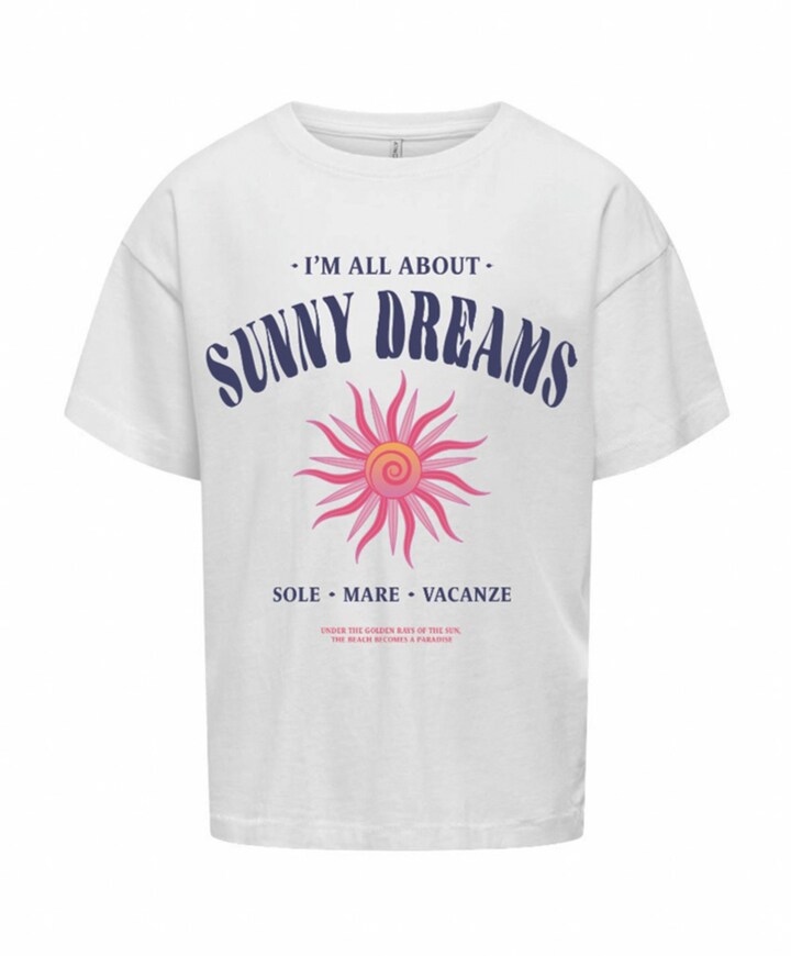 Meisjes t-shirt ecru