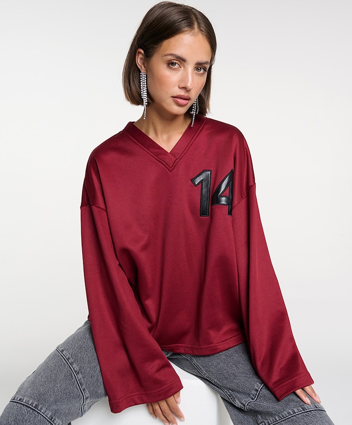 Dames sweater bordeaux