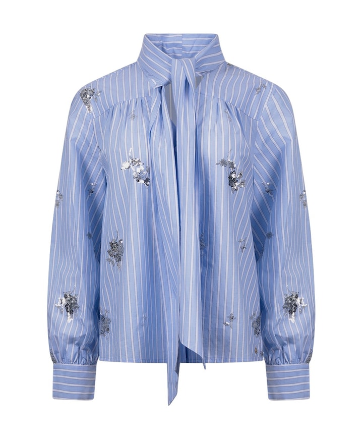 Dames blouse blauw