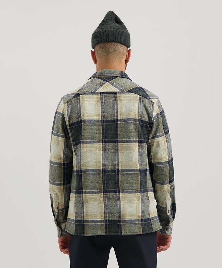 Heren overhemd lange mouw groen