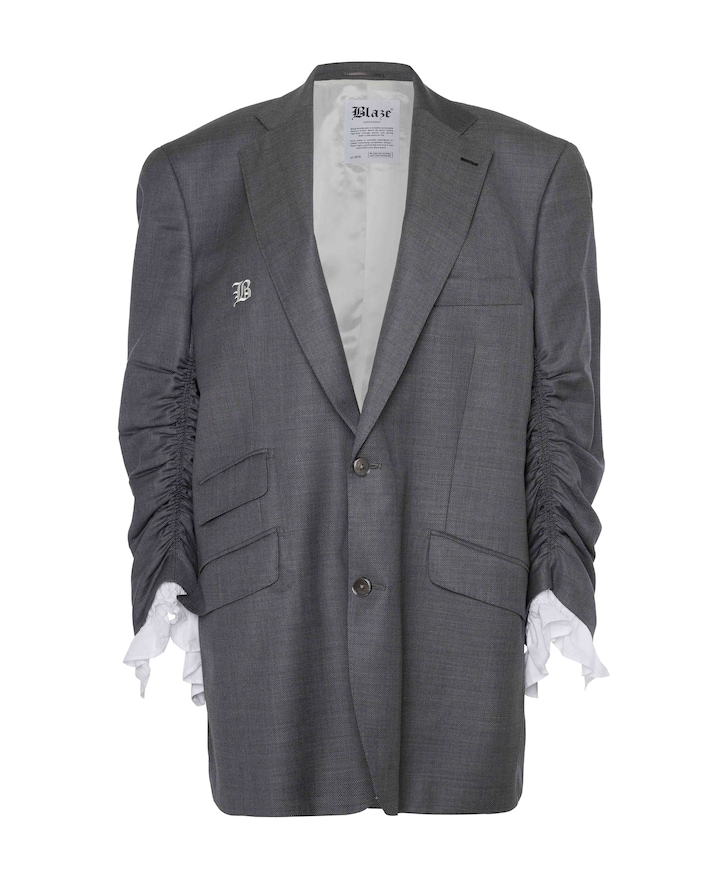 Dames blazer grijs