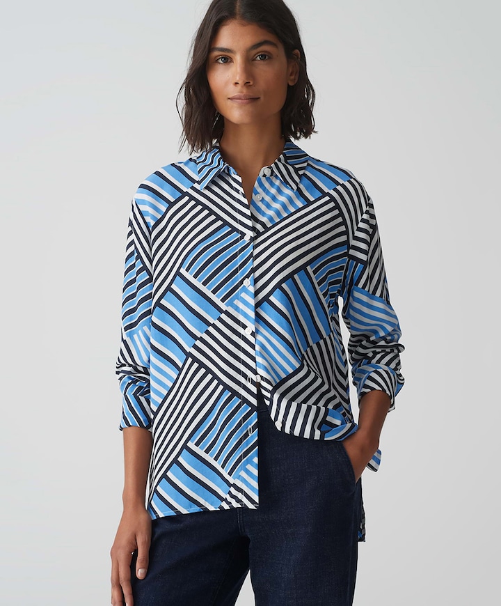 Blouse blauw