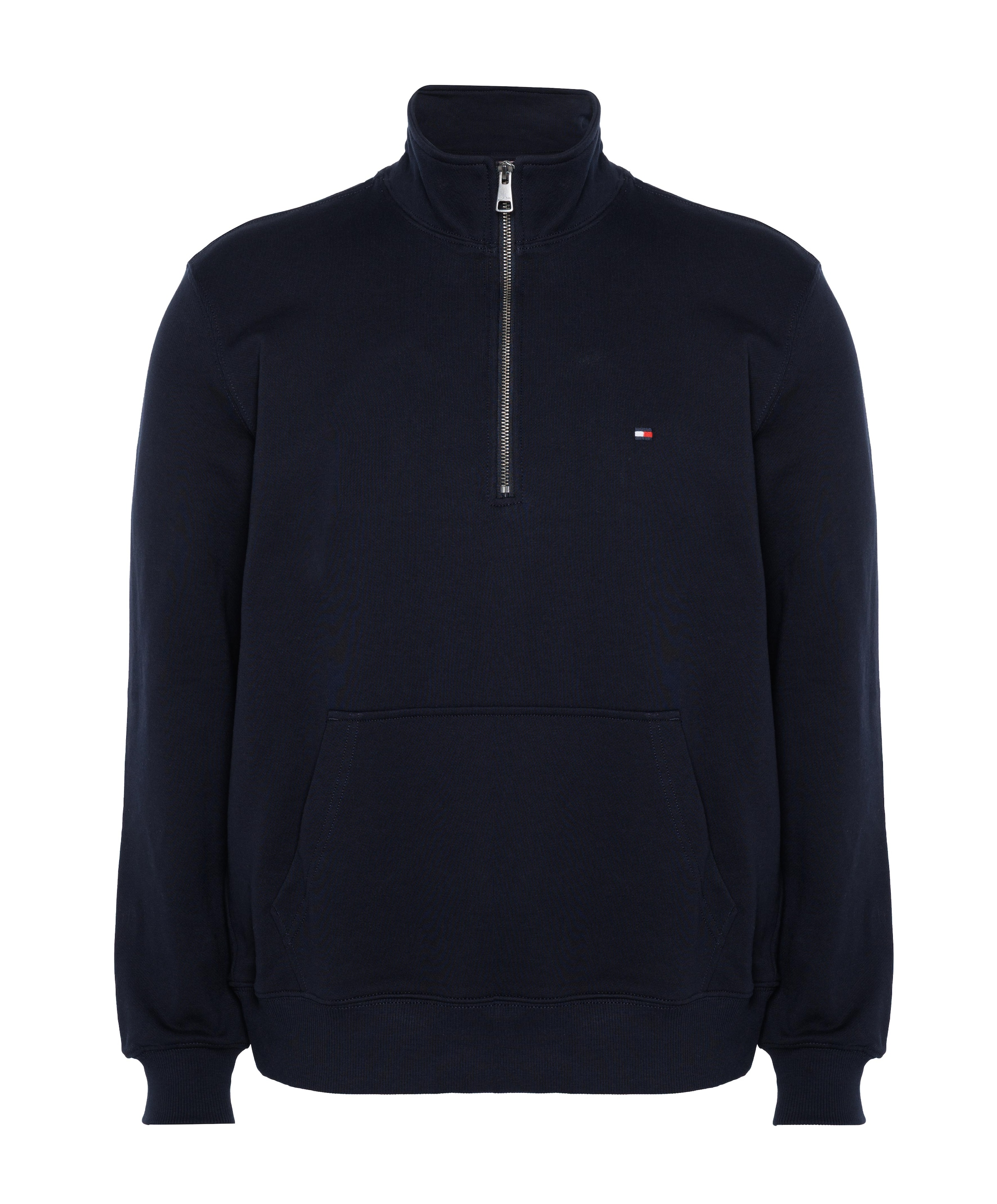 Heren trui met rits blauw