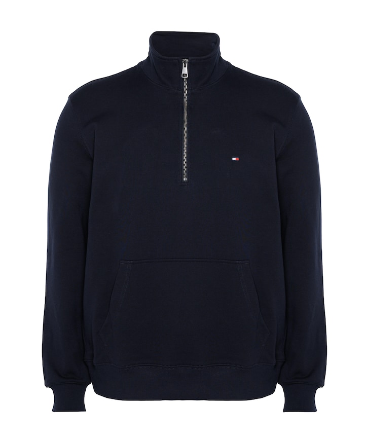 Heren trui met rits blauw