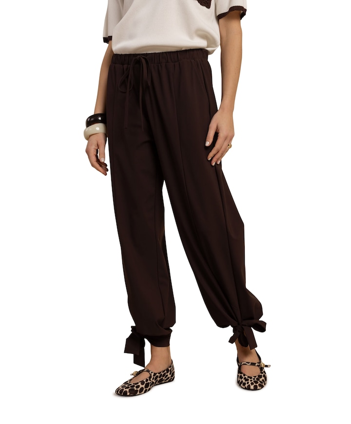 Darie balloon trousers dames broek bruin