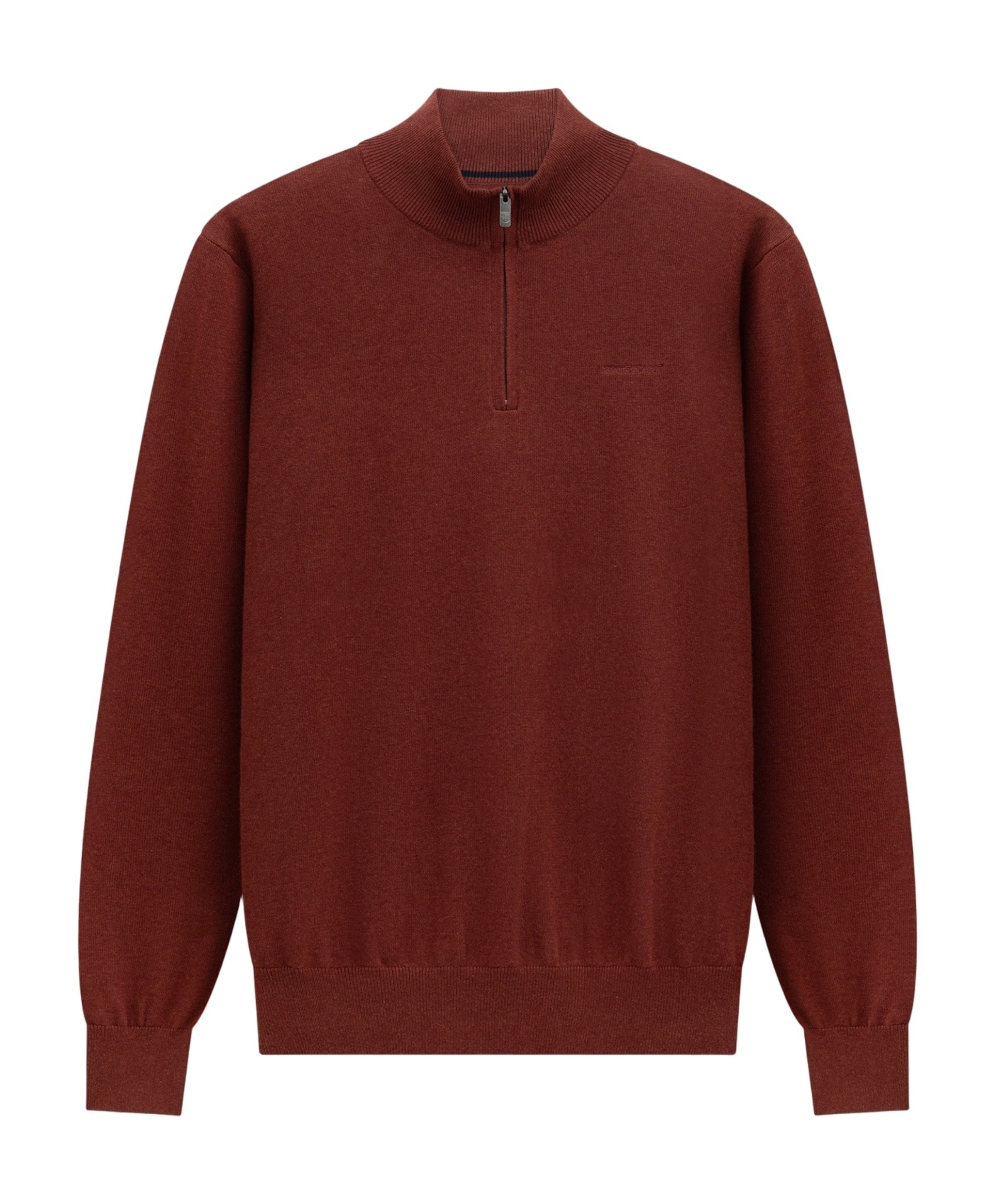 Heren trui met rits rood