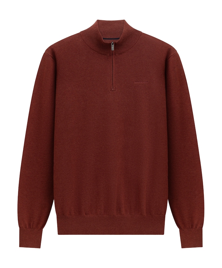 Heren trui met rits rood
