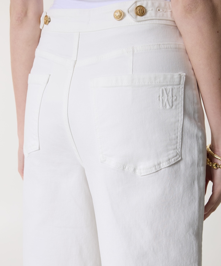 RUMO high-waisted wide leg dames jeans ecru