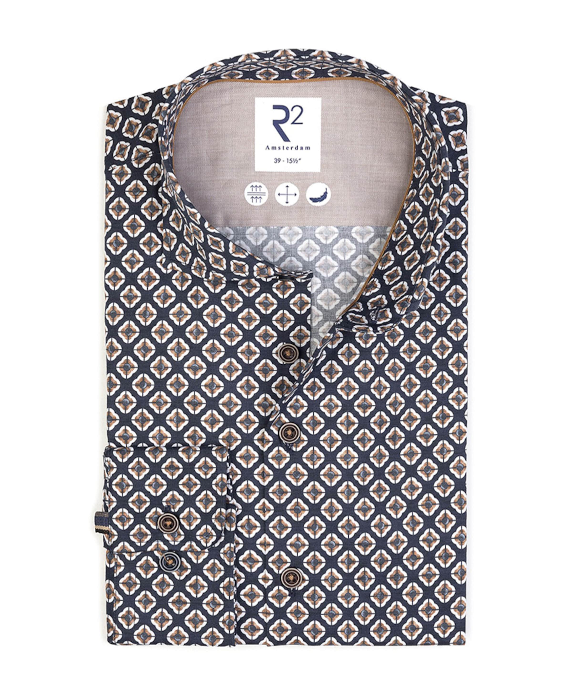 Overhemd extra lange mouw blauw