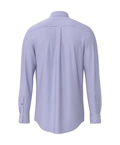 Heren overhemd lange mouw blauw