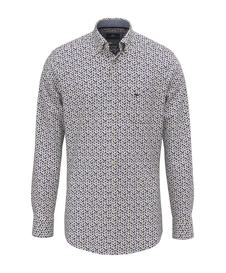 Overhemd lange mouw bordeaux