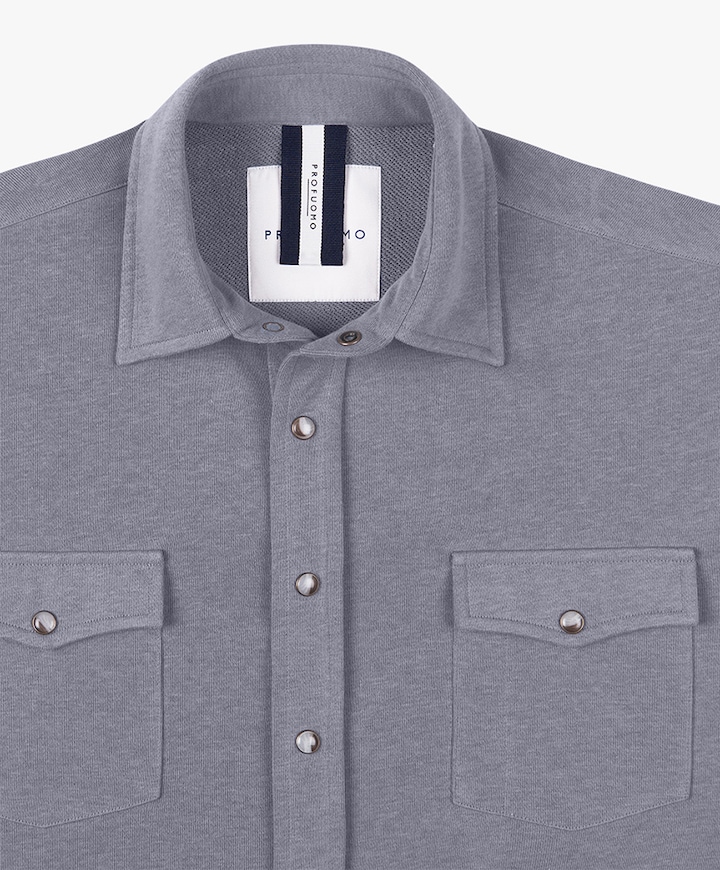 Heren overshirt blauw