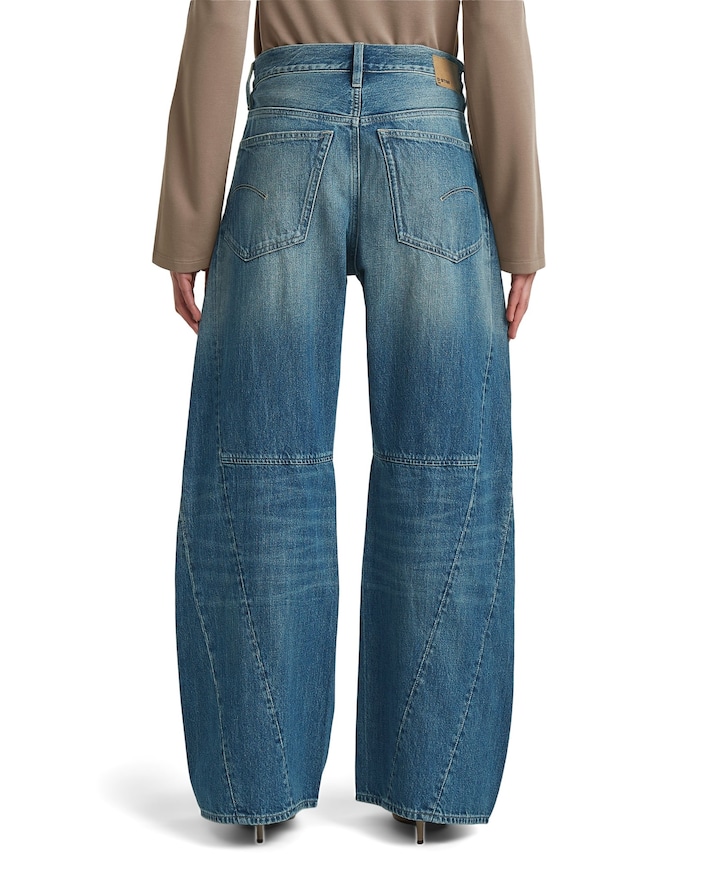 Contor 3D Wide Wmn dames jeans blauw