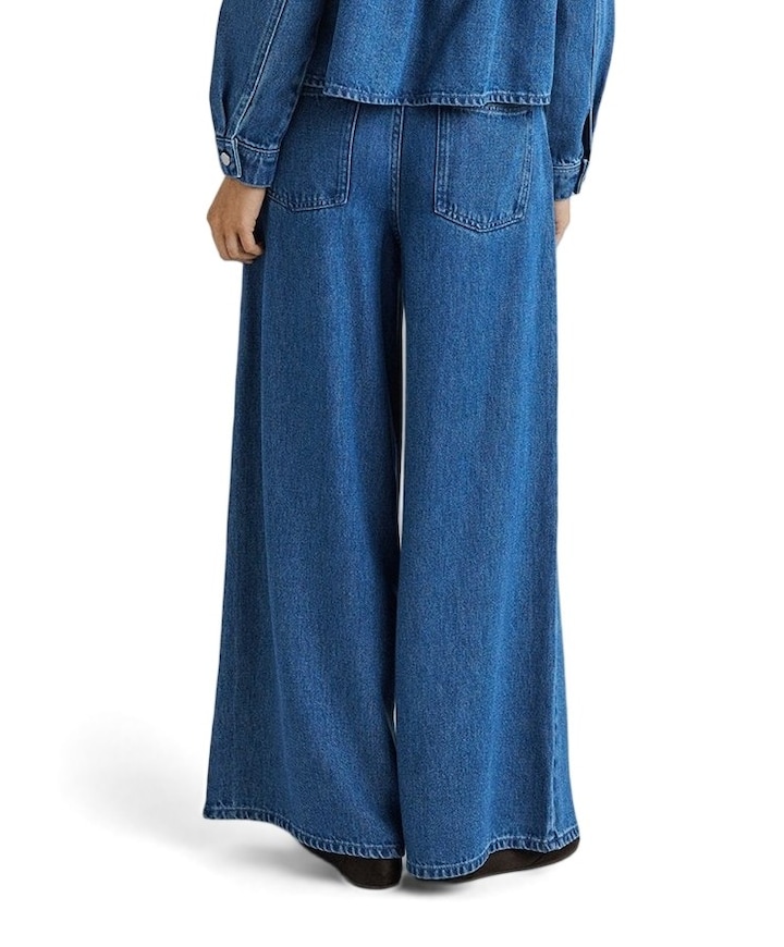 MSCHAgo Rue Wide Long dames jeans blauw