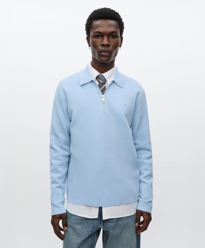 Heren polo blauw