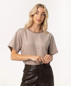 Dames T-shirt beige