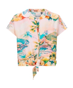 Meisjes blouse korte mouw multicolor