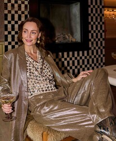 Pessey Shimmery dames broek goud