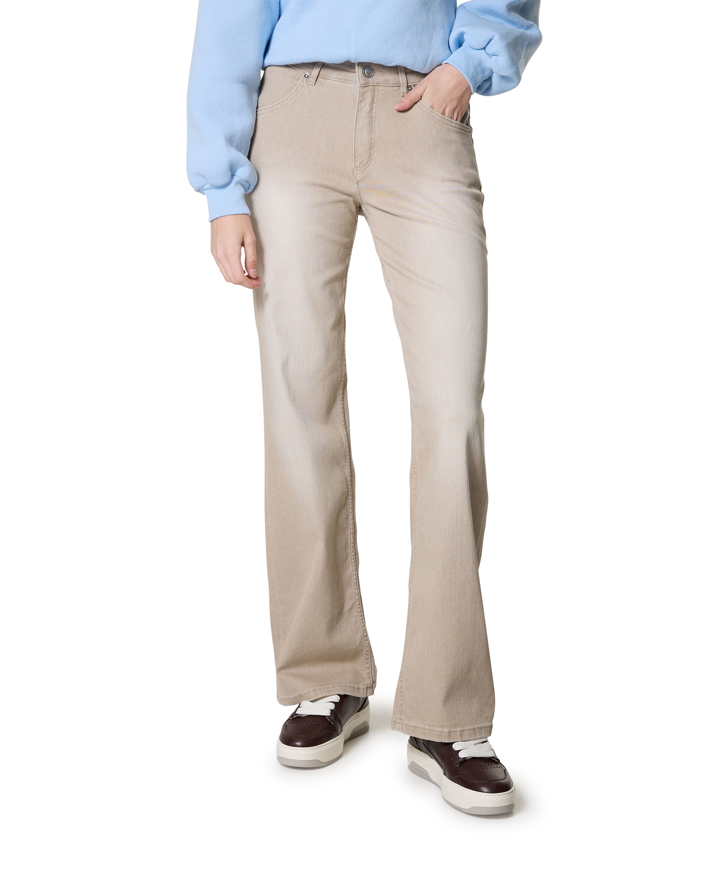 Liv Wide dames jeans beige