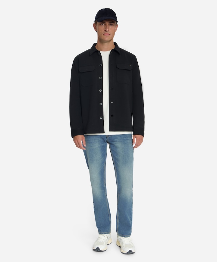 Heren overshirt zwart