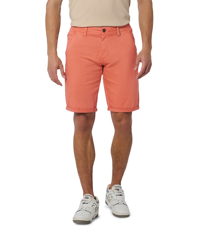 Short Chino Garment Dyed Twill Stre korte broek oranje