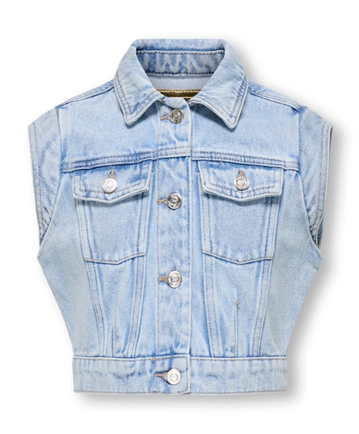 Meisjes gilet blauw