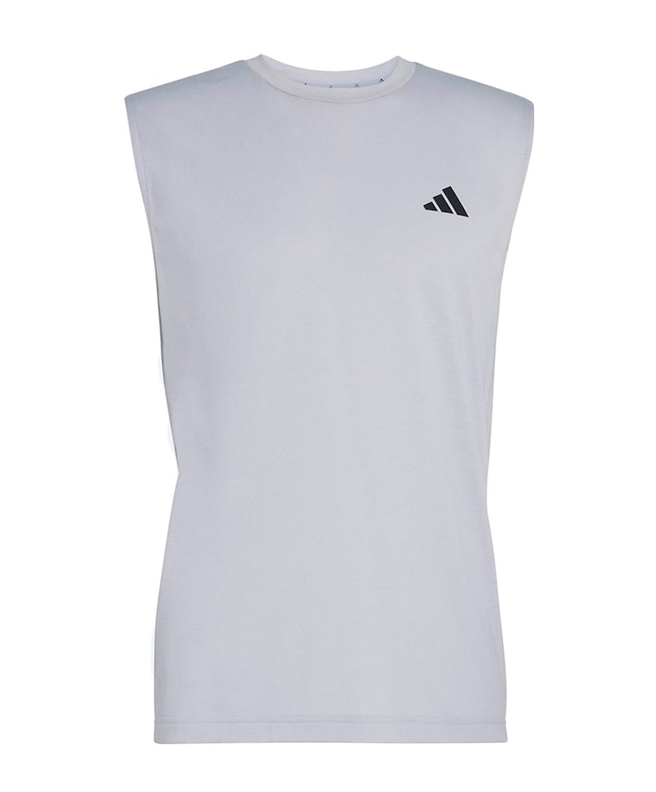 Heren singlet zilver