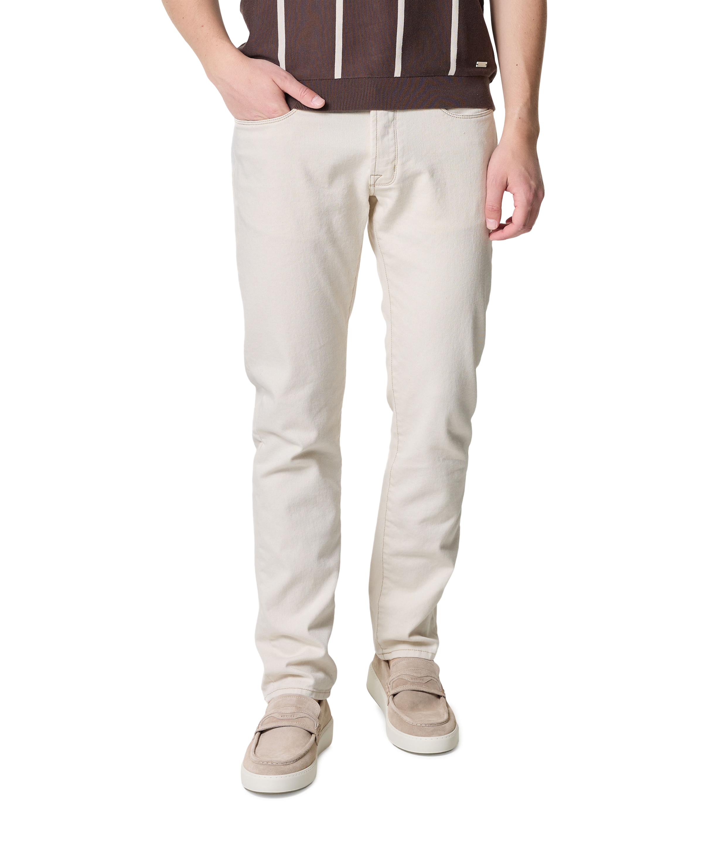 heren jeans beige