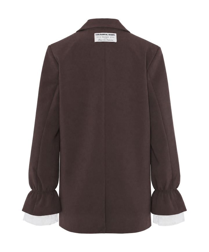 Dames blazer bruin