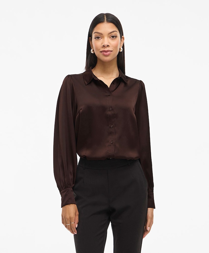 Dames blouse bruin