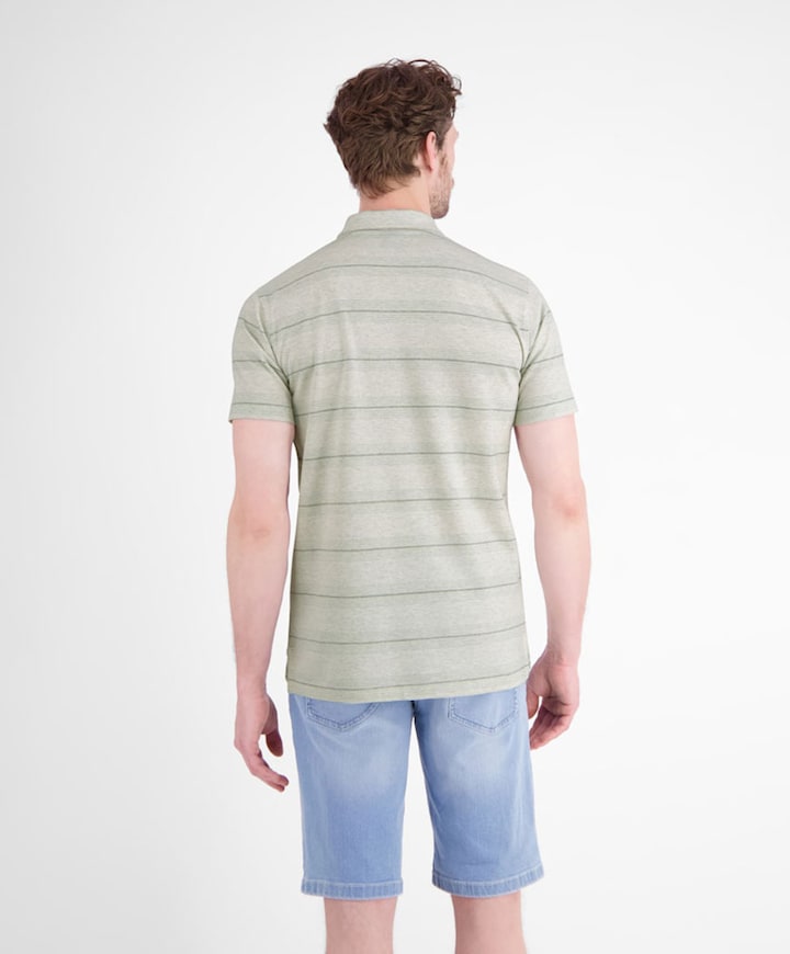 Heren polo ecru