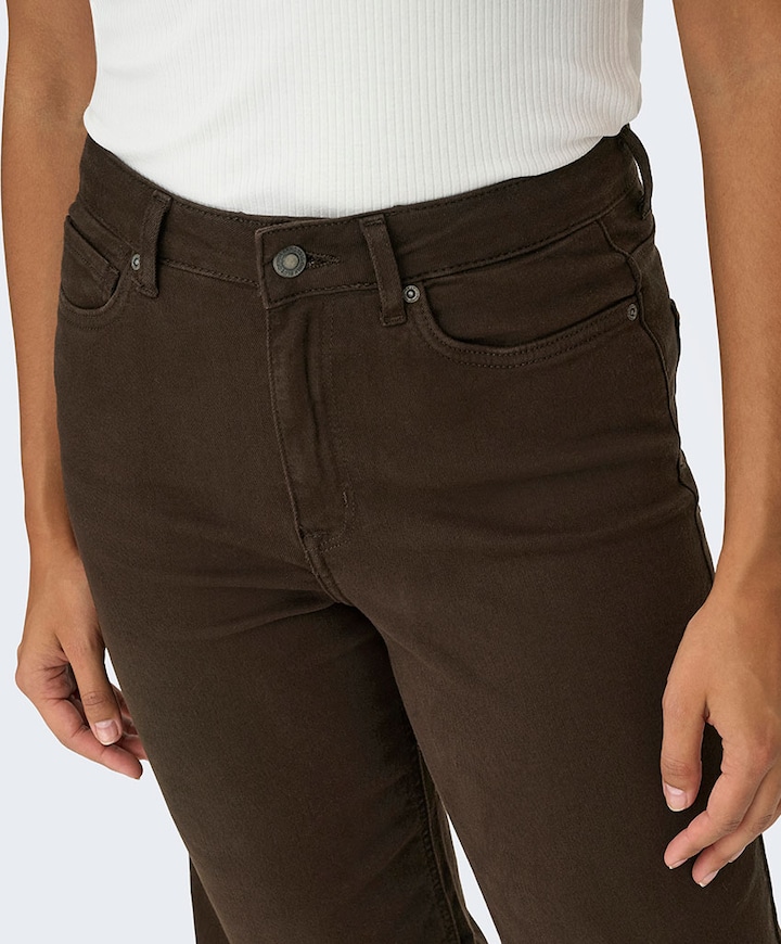 ONLMADISON BLUSH HW WIDE COLOR dames jeans bruin