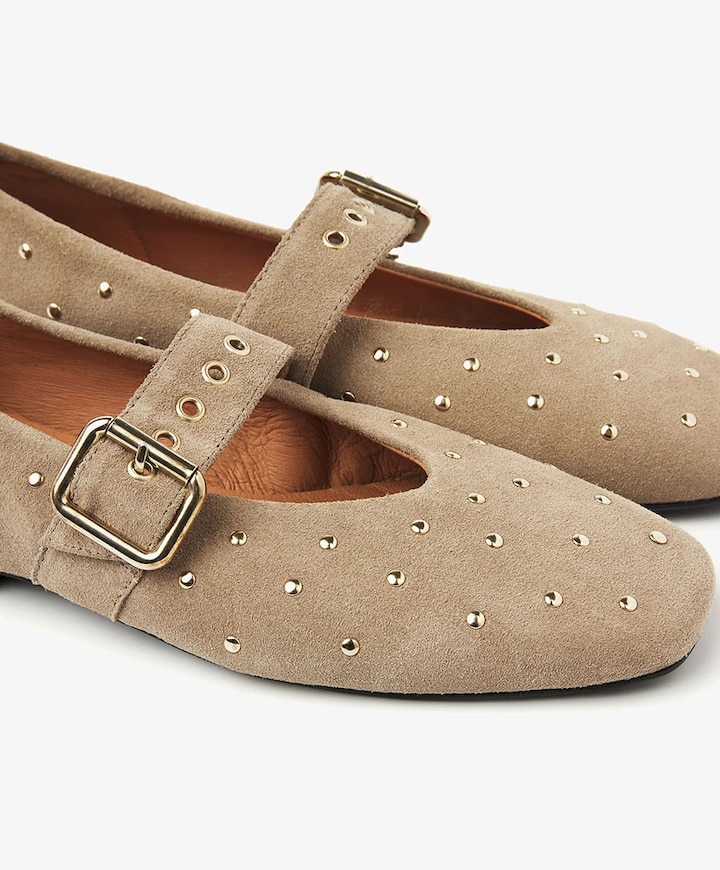 Lou Nina dames ballerina's beige