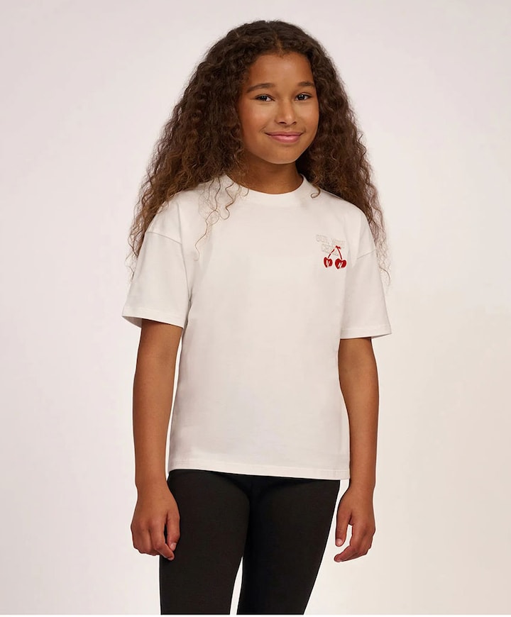 Meisjes t-shirt ecru