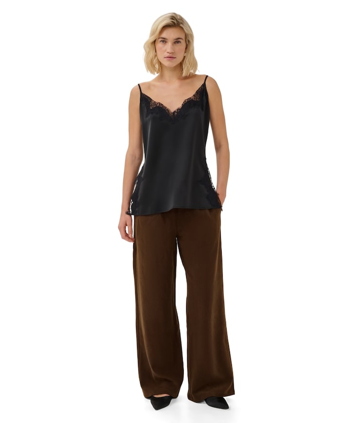 MWDora Wide dames broek bruin
