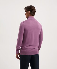 Heren trui met rits paars
