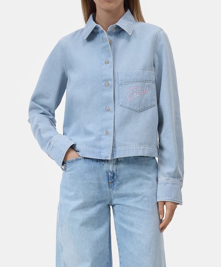 Dames blouse blauw