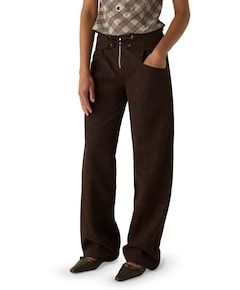 SELAH DARK BROWN dames broek bruin