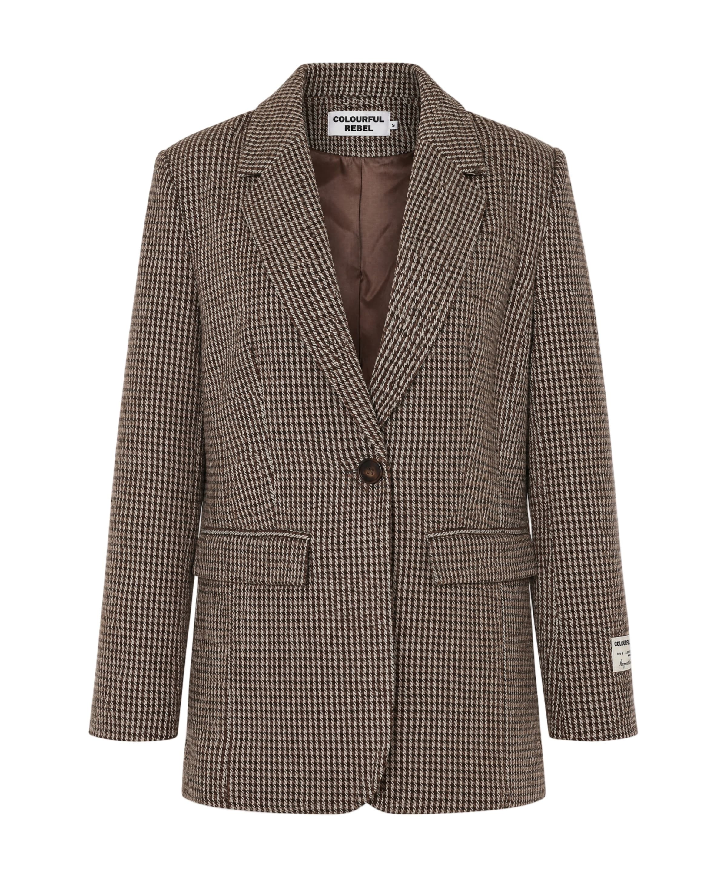 Dames blazer bruin