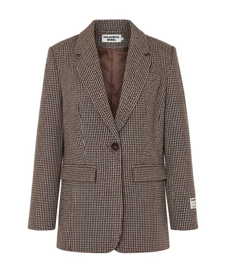 Dames blazer bruin