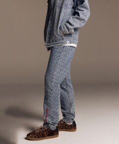 tapered bull denim broek  blauw