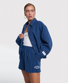 CLEAN STRIPED dames broek blauw
