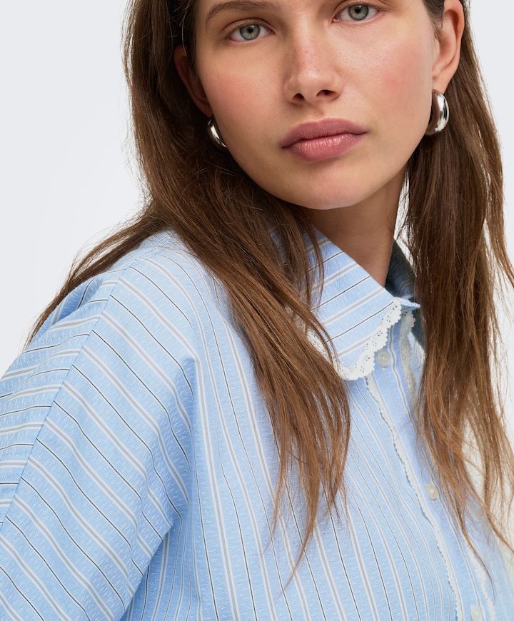 Dames blouse blauw